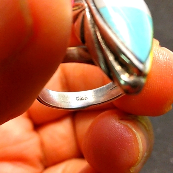 ❤💕GORGEOUS!/TORQUOISE,OPAL CORAL RING SZ,8💕 - Picture 6 of 7